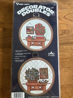 Vogart Crafts "Decorator Doubles" Counted Cross Stitch Set